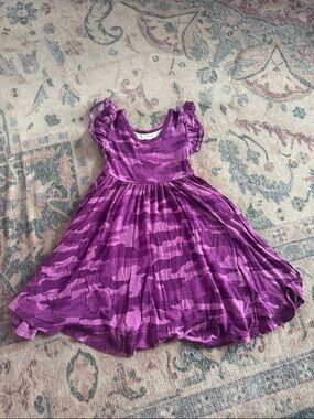 Little Sleepies Purple Camouflage Twirl Dress